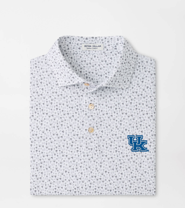 Kentucky Buzzer Beater Performance Jersey Polo in White