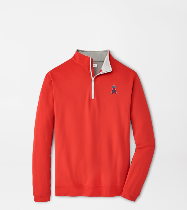 Los Angeles Angels Perth Performance Quarter-Zip in Red3