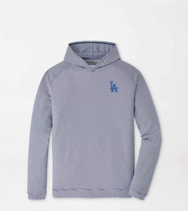 Los Angeles Dodgers Pine Sugar Stripe Performance Hoodie in Navy
