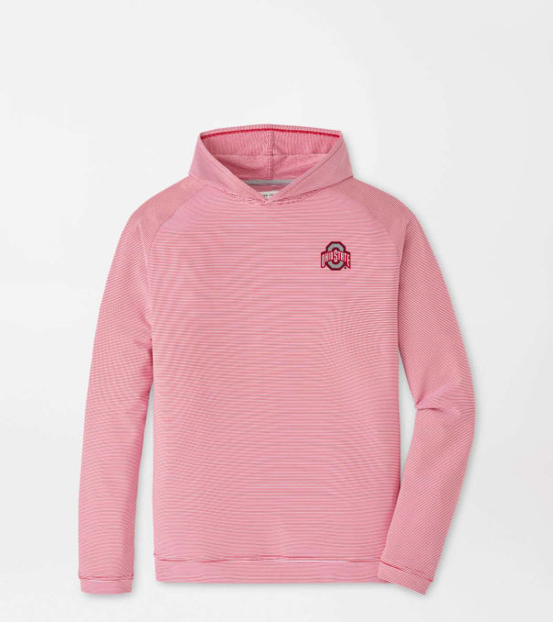 The Ohio State Pine Sugar Stripe Performance Hoodie in Red3