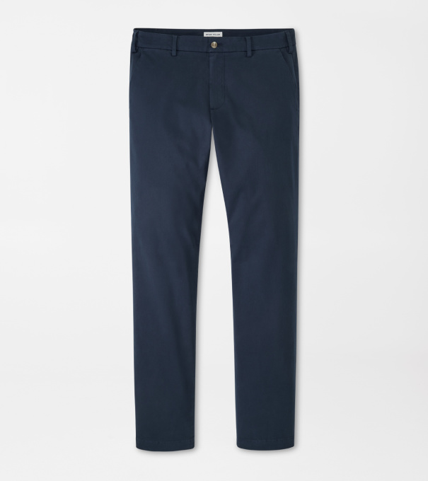 Signature Sateen Flat Front Trouser in MIDNIGHT NAVY