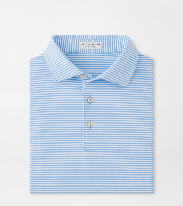 Hales Performance Jersey Polo in Cottage Blue