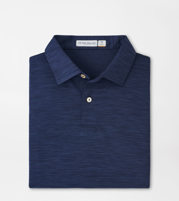Featherweight M&eacute;lange Performance Polo in Navy