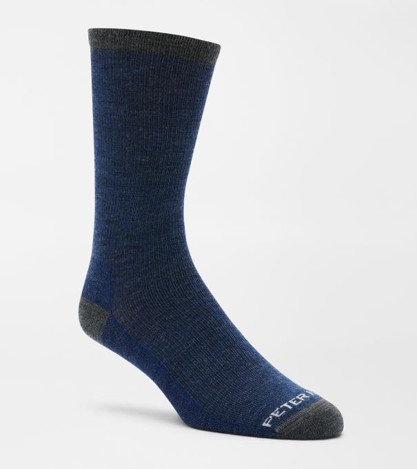 Merino Crew Sock in Navy