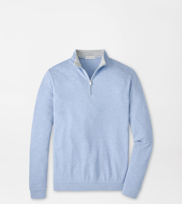 Crown Comfort Quarter-Zip Pullover in Cottage Blue