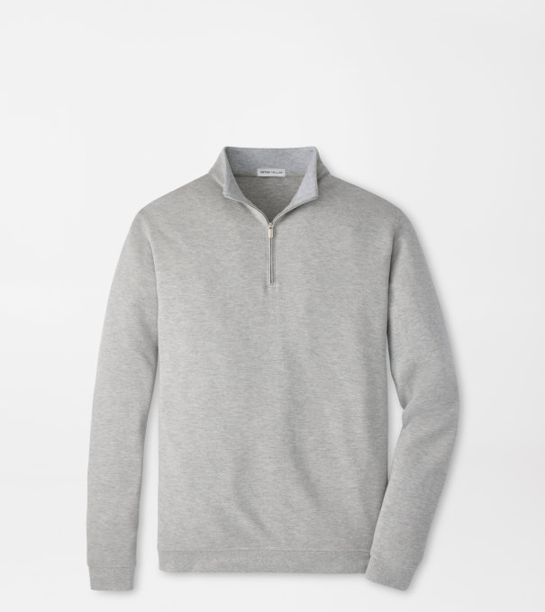 Crown Comfort Quarter-Zip Pullover in Light Grey
