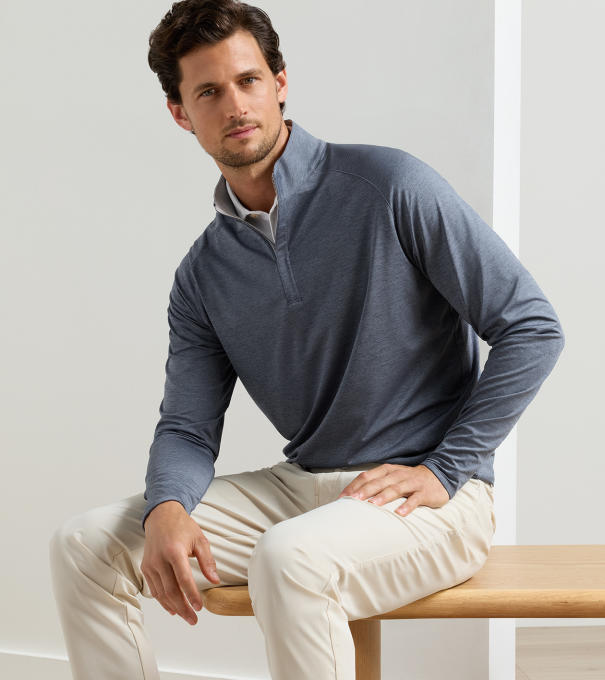 Stealth Performance Quarter-Zip in Steel