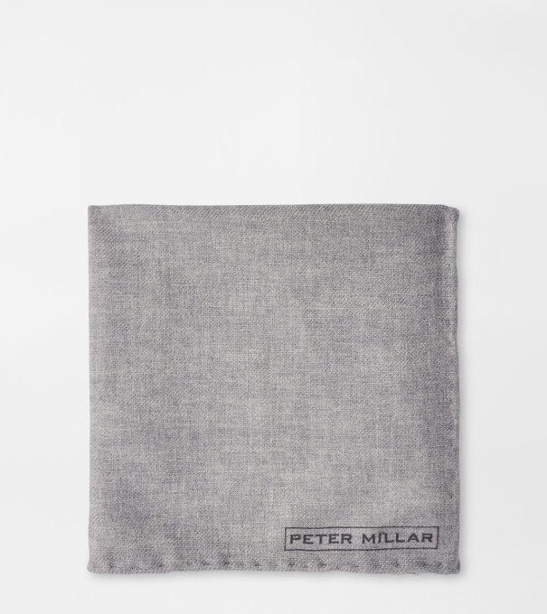 Wool Pocket Square in Nickel