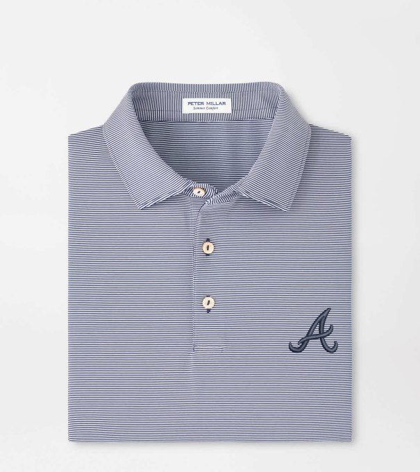 Atlanta Braves Jubilee Performance Jersey Polo in Navy
