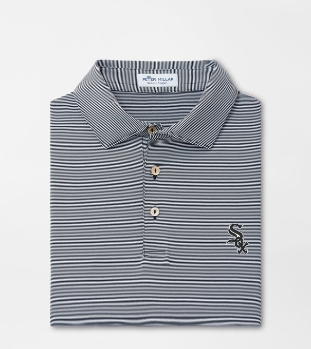 Chicago White Sox Jubilee Stripe Performance Polo in Black