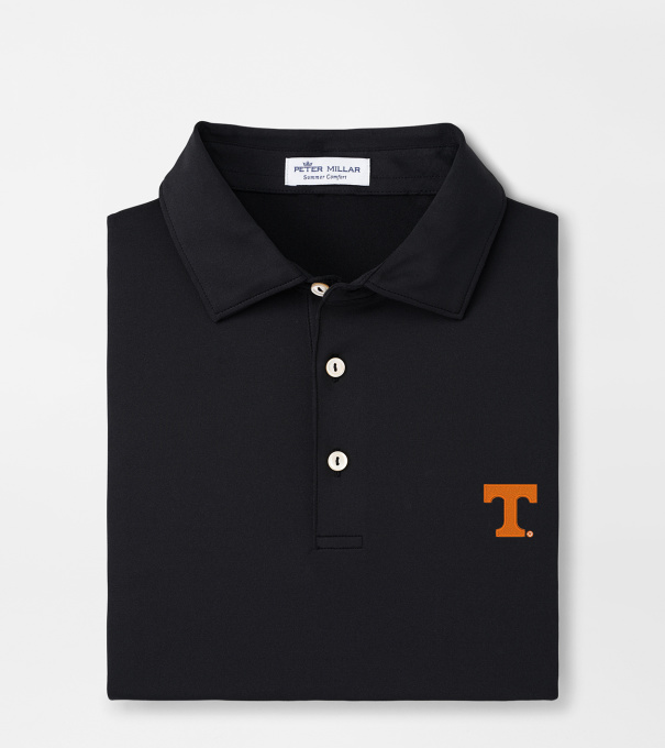 Tennessee Solid Performance Jersey Polo in Black