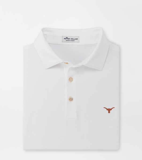 Texas Solid Performance Jersey Polo in White