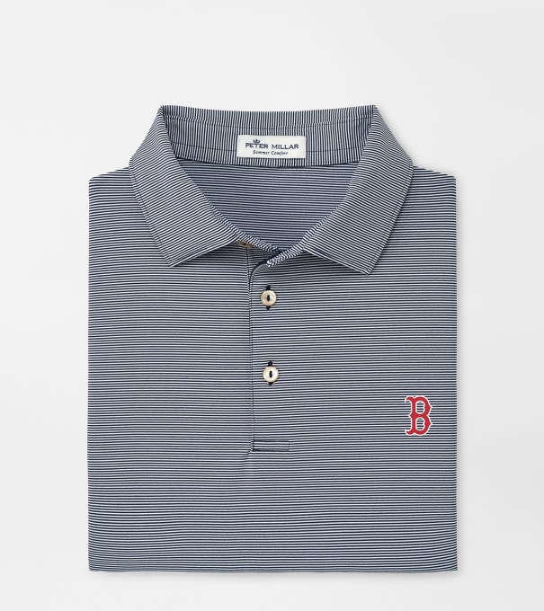 Boston Red Sox Jubilee Stripe Performance Polo in Navy
