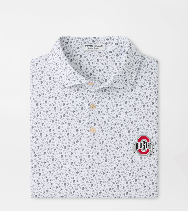 The Ohio State Kick Off Performance Jersey Polo in Gale Grey