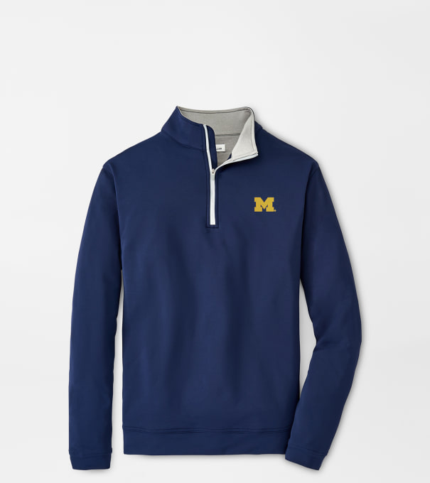 Michigan Perth Performance Quarter-Zip in Navy