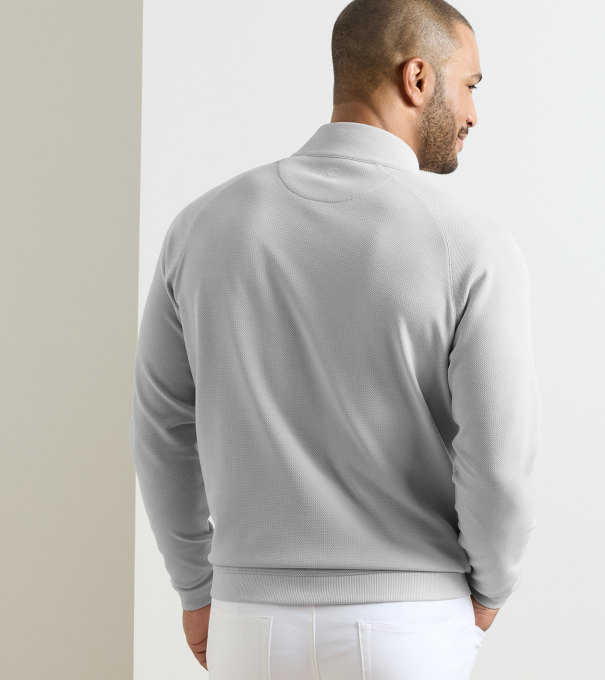 Cradle Piqu&eacute; Performance Full-Zip in British Grey
