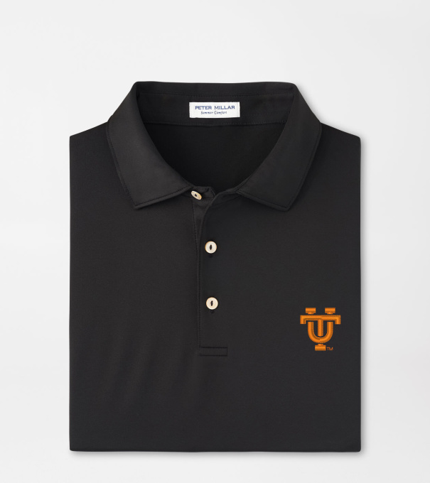Tennessee Vault Solid Performance Jersey Polo in Black