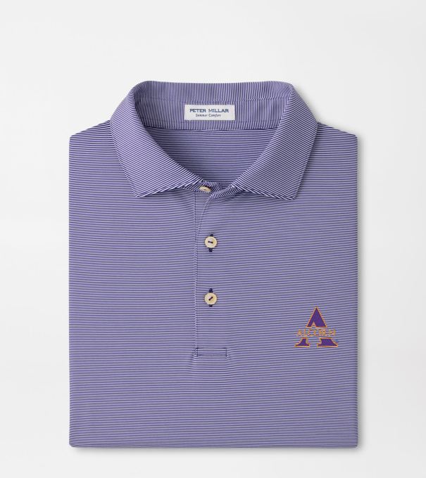 Alcorn State Jubilee Stripe Performance Polo in Purple2/White