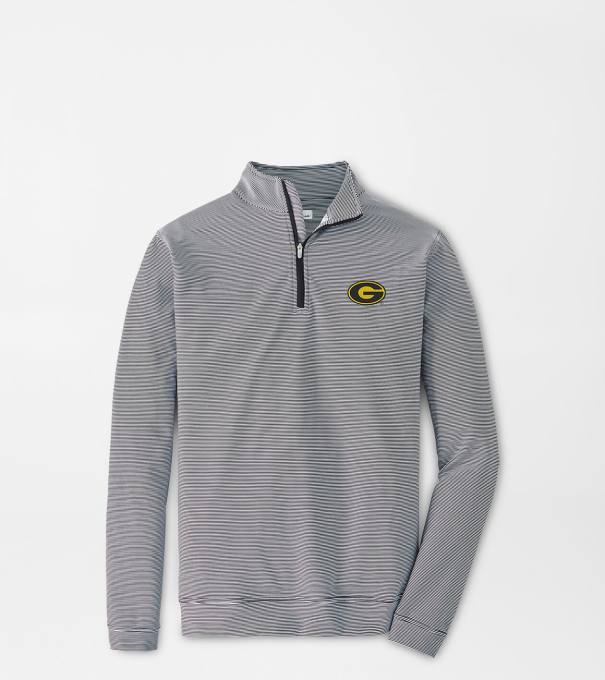 Grambling State Perth Sugar Stripe Performance Quarter-Zip in Black/White