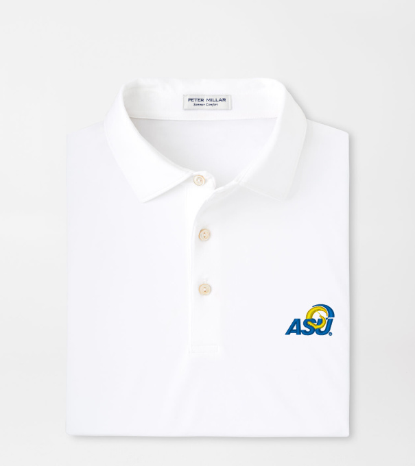 Angelo State University Solid Performance Jersey Polo in White