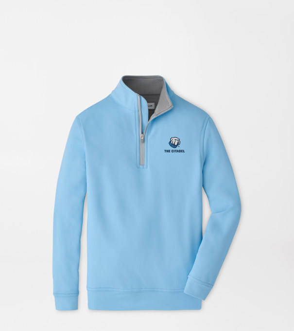 The Citadel Perth Youth Performance Quarter-Zip in Cottage Blue