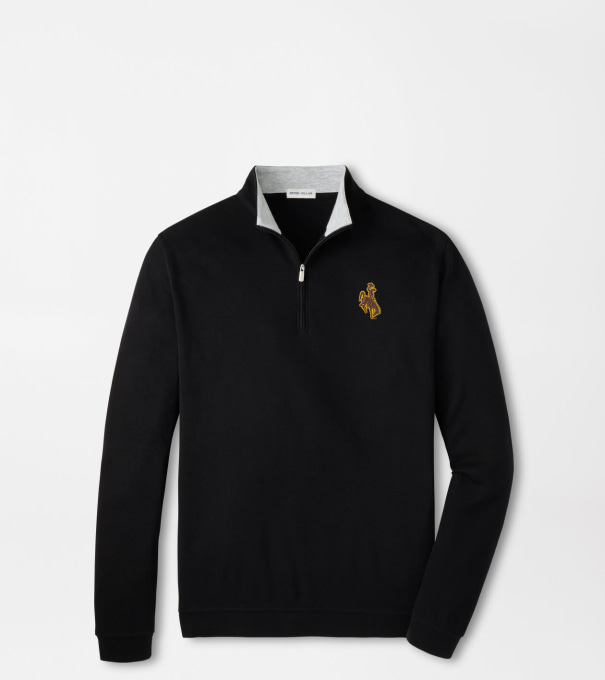 Wyoming Crown Comfort Quarter-Zip Pullover in Black