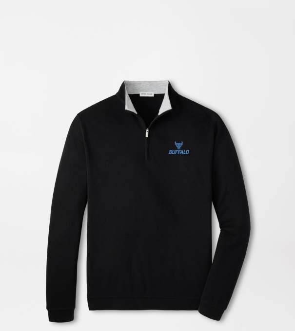 University at Buffalo Crown Comfort Quarter-Zip Pullover in Black