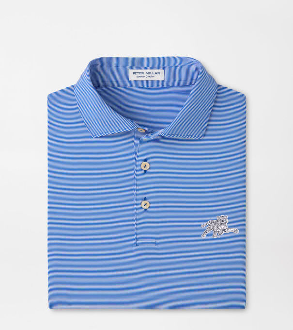 Jackson State Jubilee Stripe Performance Polo in Blue3