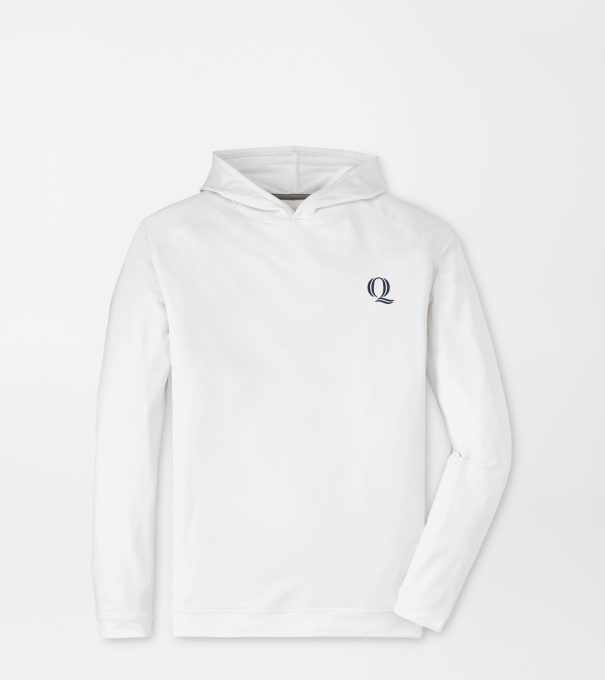 Quinnipiac Pine Performance Hoodie in White
