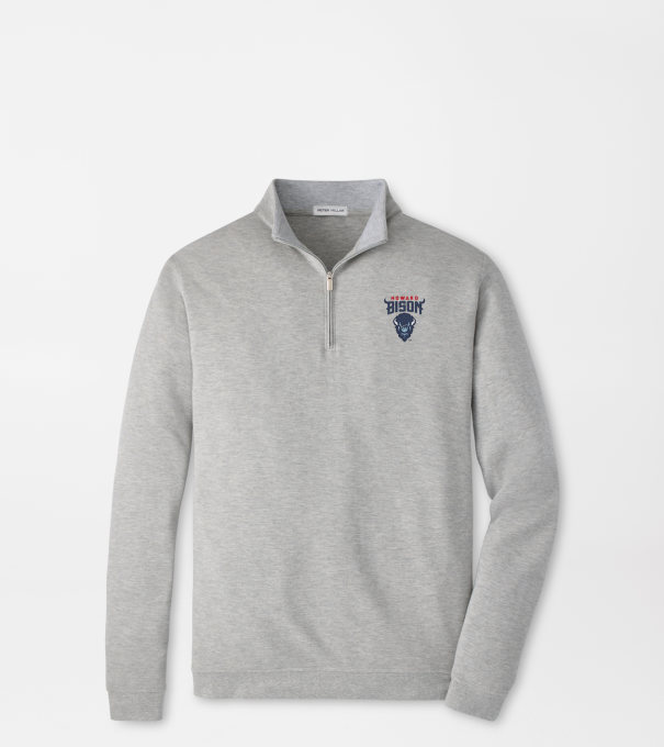 Howard University Crown Comfort Quarter-Zip Pullover in Light Grey