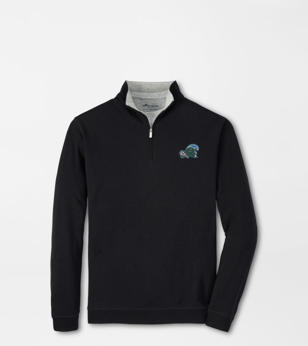 Tulane Green Wave Crown Comfort Pullover in Black