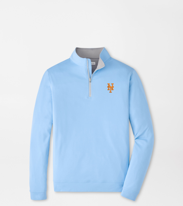 New York Mets Perth Performance Quarter-Zip in Cottage Blue