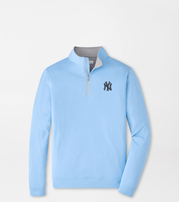 New York Yankees Perth Performance Quarter-Zip in Cottage Blue