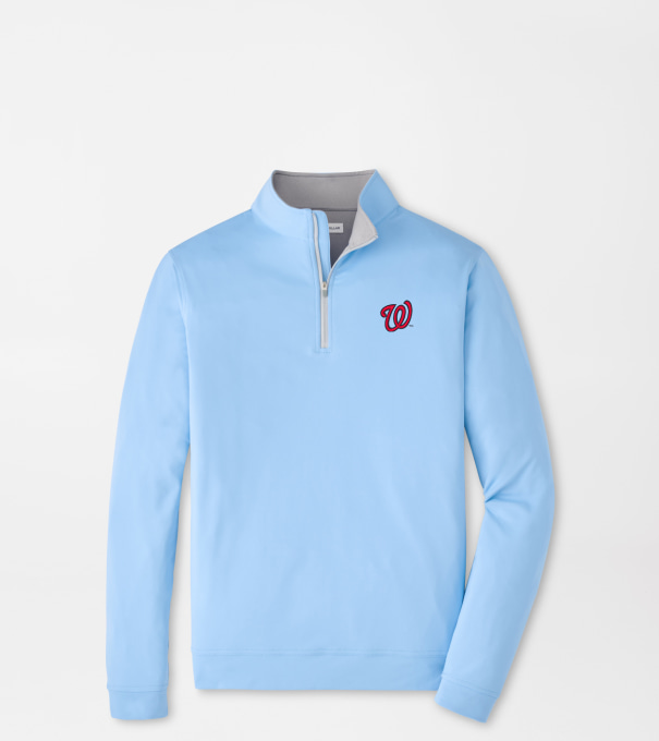 Washington Nationals Perth Performance Quarter-Zip in Cottage Blue