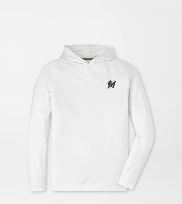 Miami Marlins Pine Performance Hoodie in White