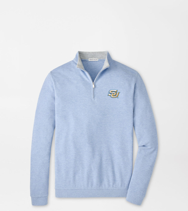Southern University Crown Comfort Quarter-Zip Pullover in Cottage Blue