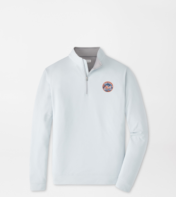 Cooperstown New York Mets Perth Performance Quarter-Zip in British Grey
