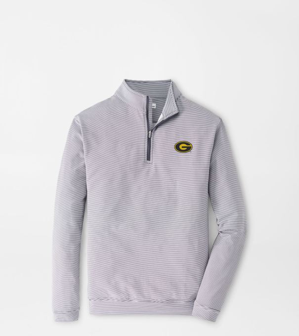Grambling State Perth Sugar Stripe Performance Quarter-Zip in Iron/White