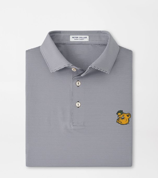 Baylor Vault Jubilee Stripe Performance Polo in Iron