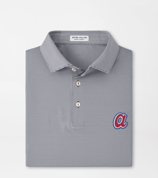 Cooperstown Atlanta Braves Jubilee Performance Jersey Polo in Iron