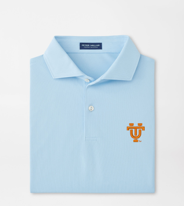 Tennessee Vault Soul Performance Mesh Polo in Blue Frost