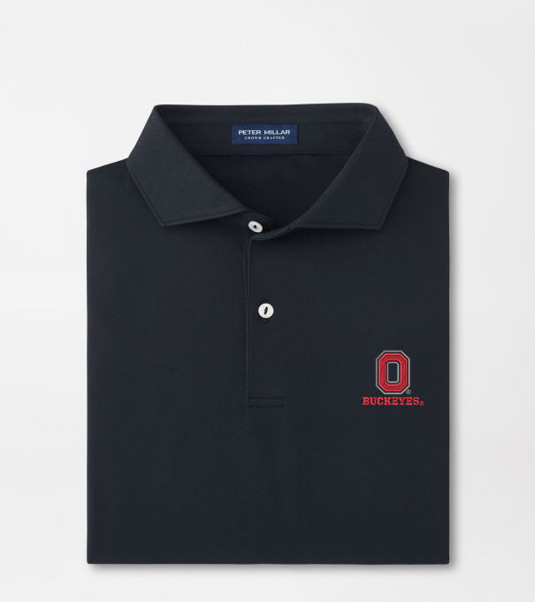 The Ohio State University Vault Soul Performance Mesh Polo in Black