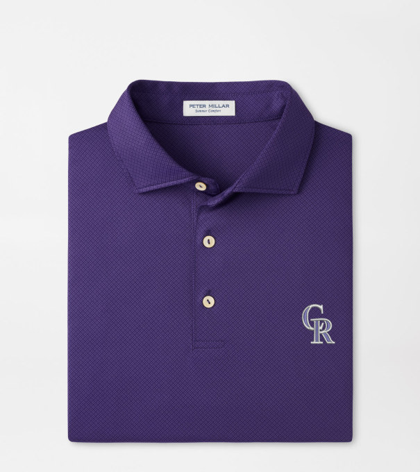 Colorado Rockies Hugo Performance Jersey Polo in Purple2