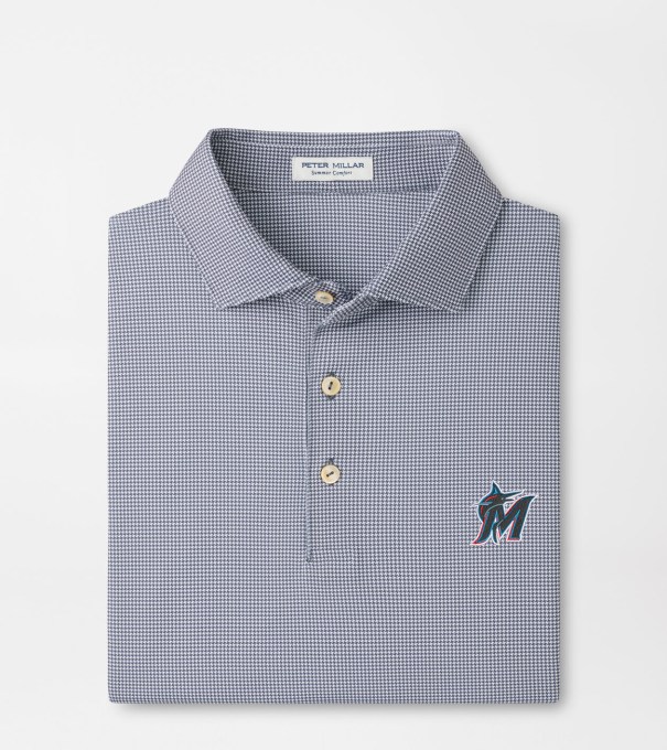 Miami Marlins Border Performance Jersey Polo in Iron
