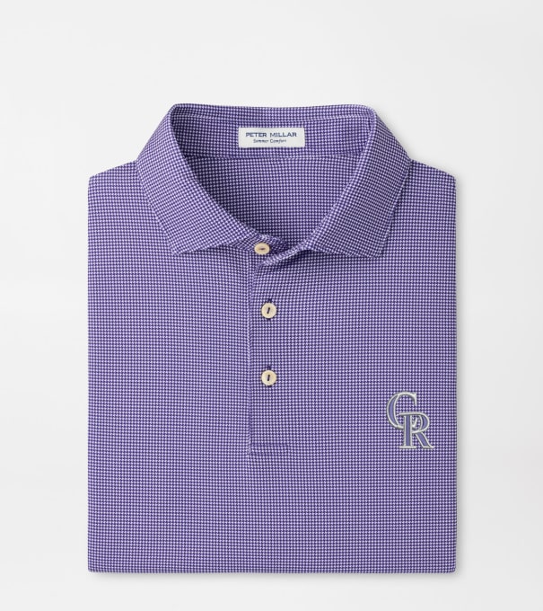 Colorado Rockies Border Performance Jersey Polo in Purple2