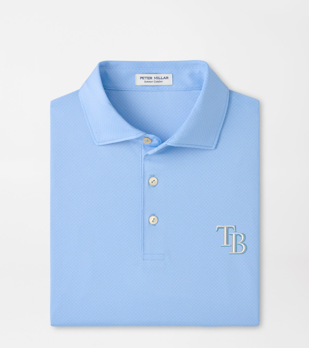 Tampa Bay Rays Hugo Performance Jersey Polo in Cottage Blue