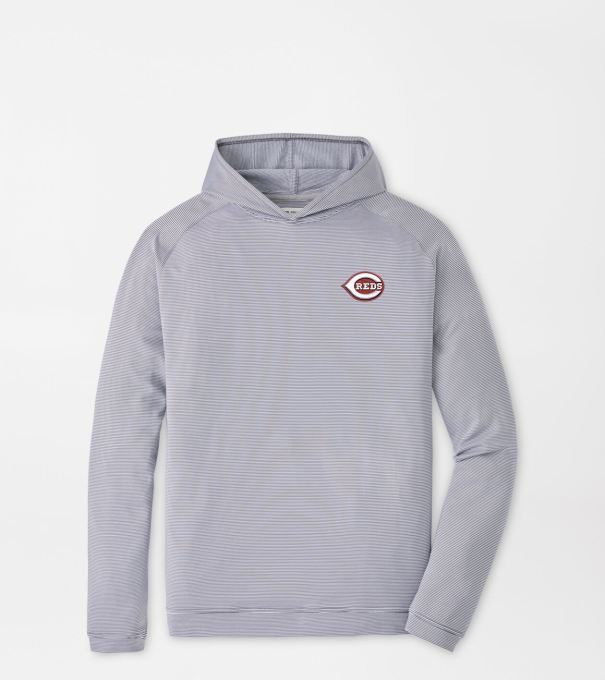 Cincinnati Reds Pine Sugar Stripe Performance Hoodie in Iron
