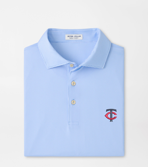 Minnesota Twins Border Performance Jersey Polo in Cottage Blue