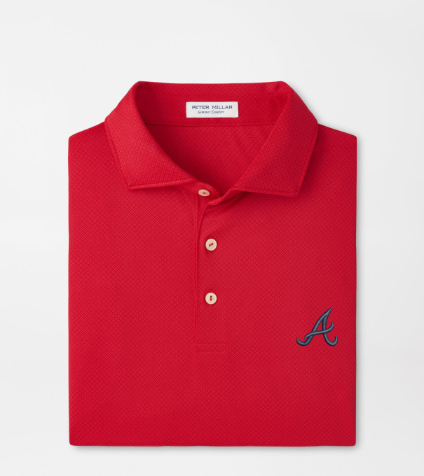 Atlanta Braves Hugo Performance Jersey Polo in Red3