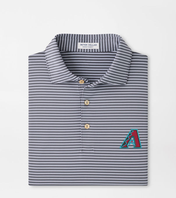 Arizona Diamondbacks Tiebreaker Performance Jersey Stripe Polo in Iron